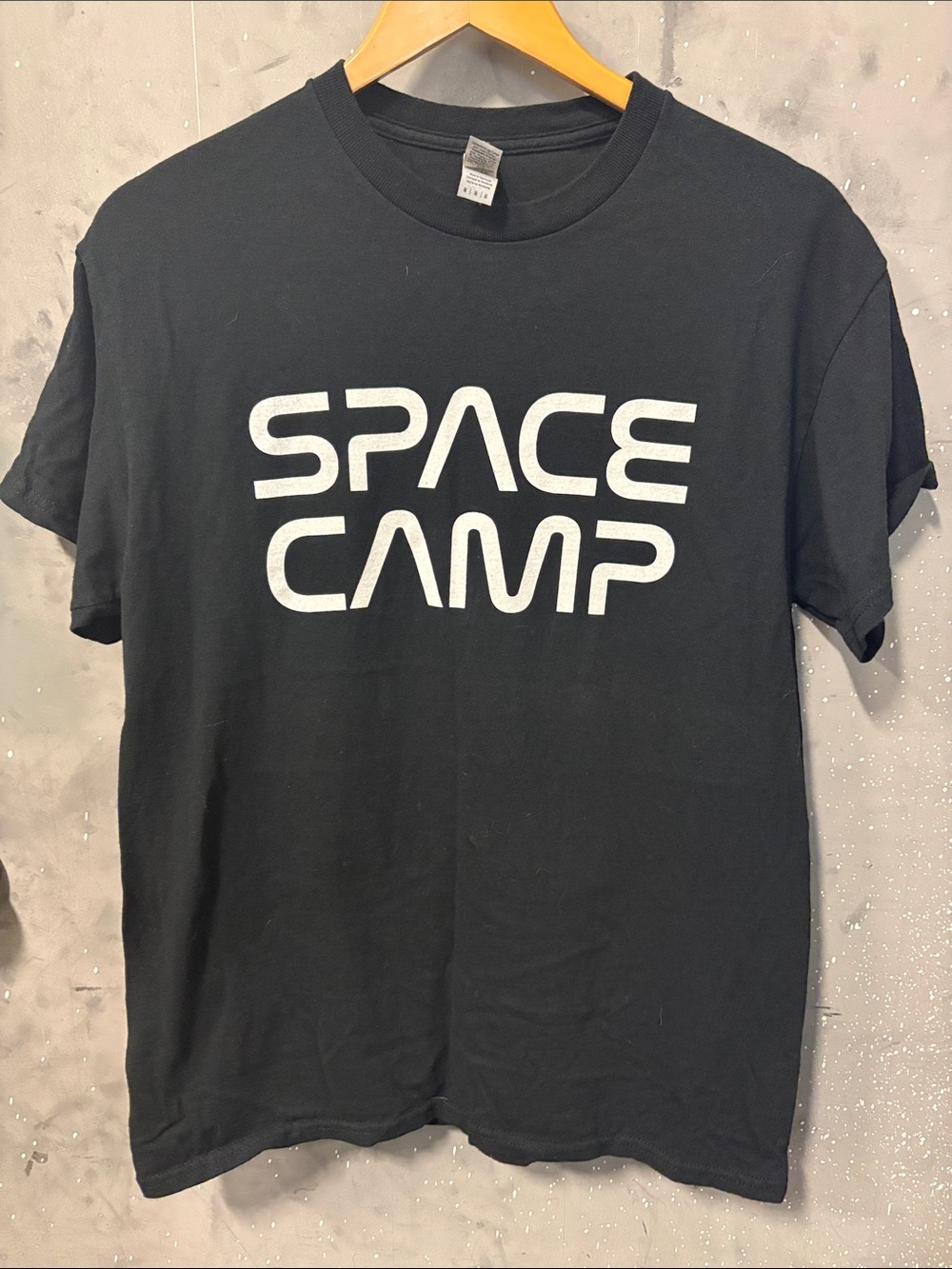 Black Tee with White SPACE CAMP Graphic